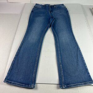 Kancan Jeans Women's 30x28* High Rise Boot Cut Blue Faded Stretch Denim Tag 29